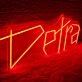 Detra Red Neon Sign