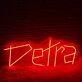 Detra Red Neon Sign