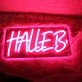 Halleb Red Neon Sign
