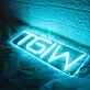 TGIW Blue Neon Sign