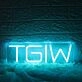 TGIW Blue Neon Sign