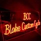 BCC Blake Custom Cycle Orange Neon Sign