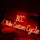 BCC Blake Custom Cycle Orange Neon Sign