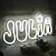Julia White Neon Sign