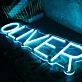 Oliver Blue Neon Sign