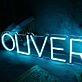 Oliver Blue Neon Sign