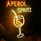Aperol Spritz Cocktails Neon Sign