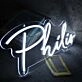 Philis White Neon Sign