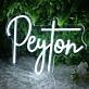 Peyton White Neon Sign