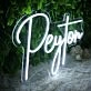 Peyton White Neon Sign