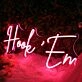 Hook Em Red Neon Sign