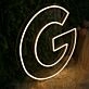 Letter G Yellow Neon Sign
