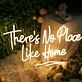There is No Place Like Home Yellow Neon Sign