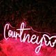 Courtney Red Neon Sign