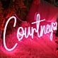 Courtney Red Neon Sign