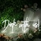 Drink With Us White Neon Sign