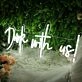 Drink With Us White Neon Sign