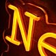 New Natural Line Orange Neon Sign