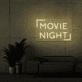 Movie Night Neon Sign
