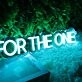 For The One Blue Neon Sign