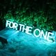 For The One Blue Neon Sign