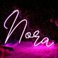 Noqa Purple Neon Sign
