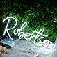 Robertson White Neon Sign