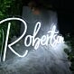 Robertson White Neon Sign