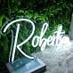 Robertson White Neon Sign