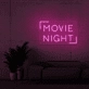 Movie Night Neon Sign