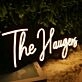 The Haugens White Neon Sign