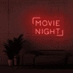 Movie Night Neon Sign