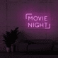 Movie Night Neon Sign