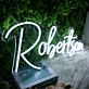 Robertson White LED Neon Sign