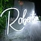 Robertson White LED Neon Sign