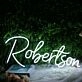 Robertson White LED Neon Sign