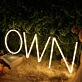 OWN Yellow Neon Sign