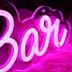 Snack Bar Pink Neon Sign