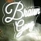 Brown Gang White Neon Sign