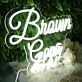 Brown Gang White Neon Sign