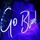 Go Blue Custom Neon Sign