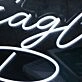 Eagle Pride White Neon Sign
