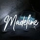 Madeline White Neon Sign