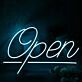 Blue Open LED Neon Sign