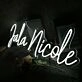 Jala Nicole White Neon Sign