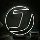 J White Custom Neon Sign