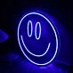 Smiley Face Blue Neon Sign