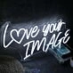Love Your Image White Neon Sign