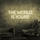 The world is yours neon sign