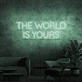 The world is yours neon sign